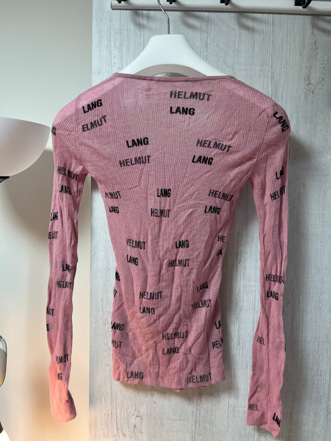 헬무트랭 로고 패턴 울 슬리브 상품이미지2