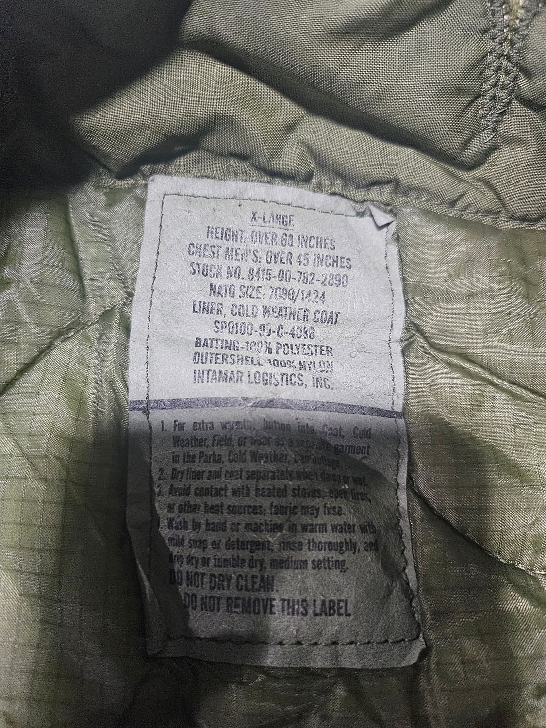 80s 미군오리지날 우드랜드 M65 필드자켓 셋 황동지퍼XL 상품이미지5