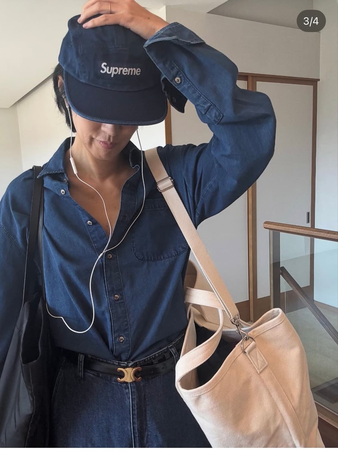 Supreme 슈프림 워시드 치노 트윌 캠프캡 인디고 상품이미지1