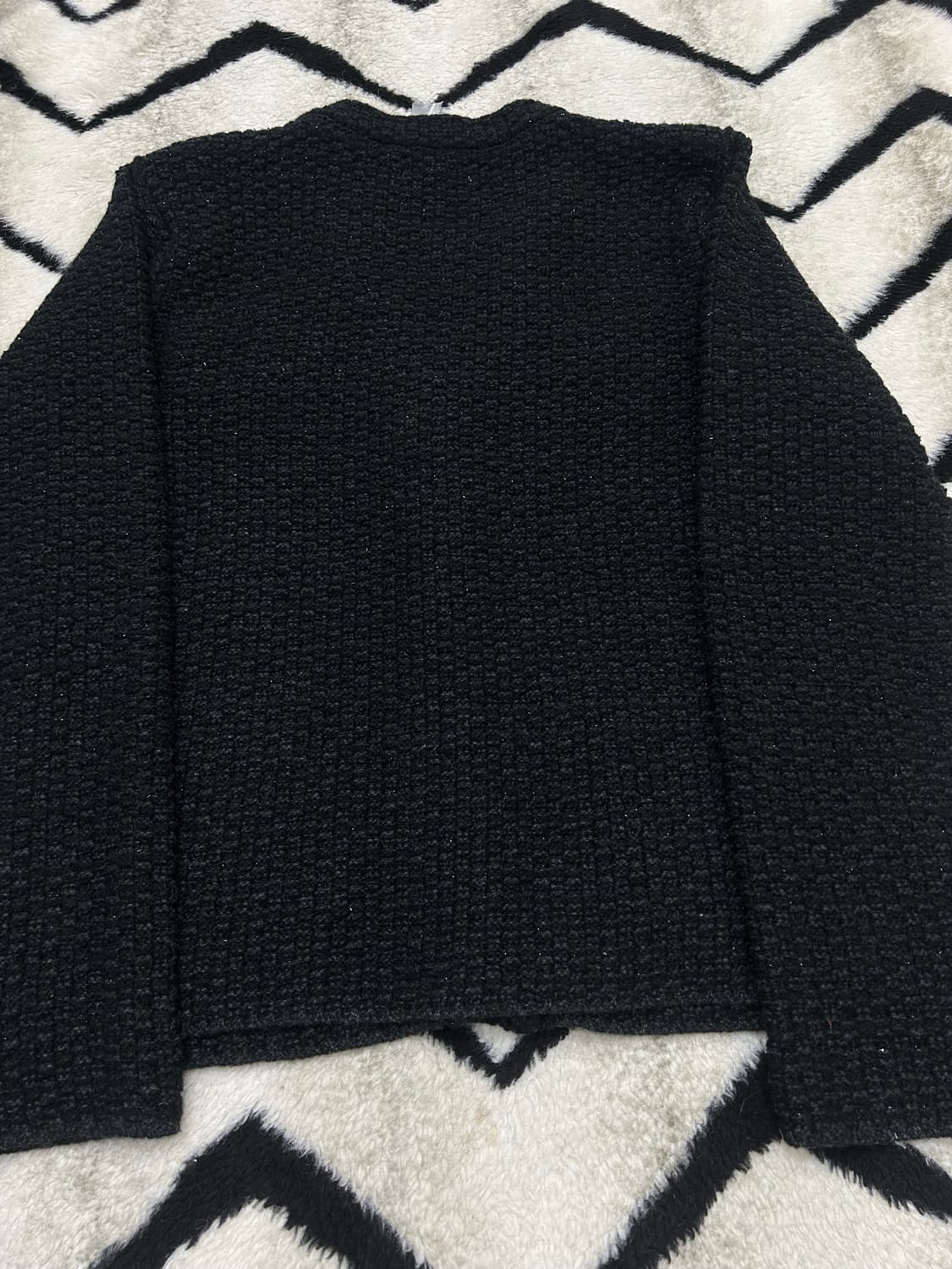 [XL]St.John 블루라벨 금장 트위드 니트 자켓/블랙 상품이미지4