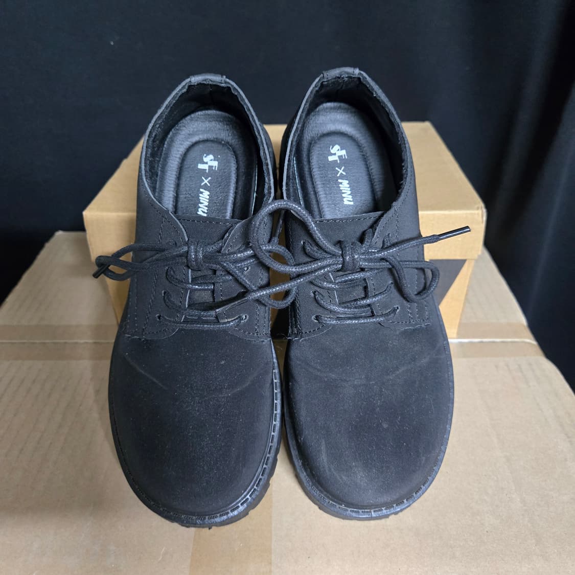 [245~250] 식스핏 볼드 더비슈즈 블랙 상품이미지2