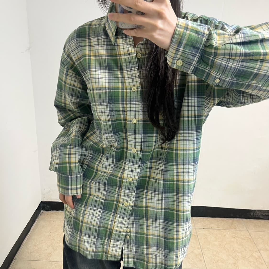 Polo CHAPS Green Check Shirt 상품이미지2