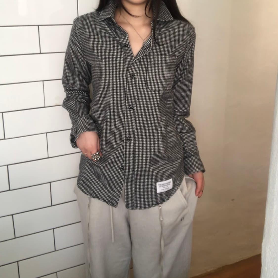 와코마리아 로고 패치 셔츠 상품이미지4