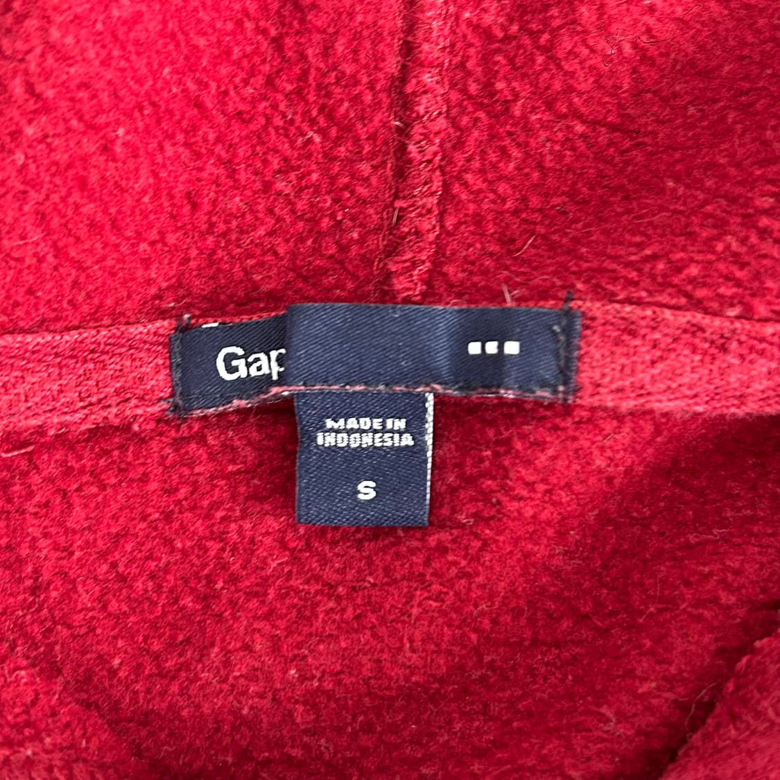 Gap 갭 블루 로고 버건디 후드티 상품이미지5