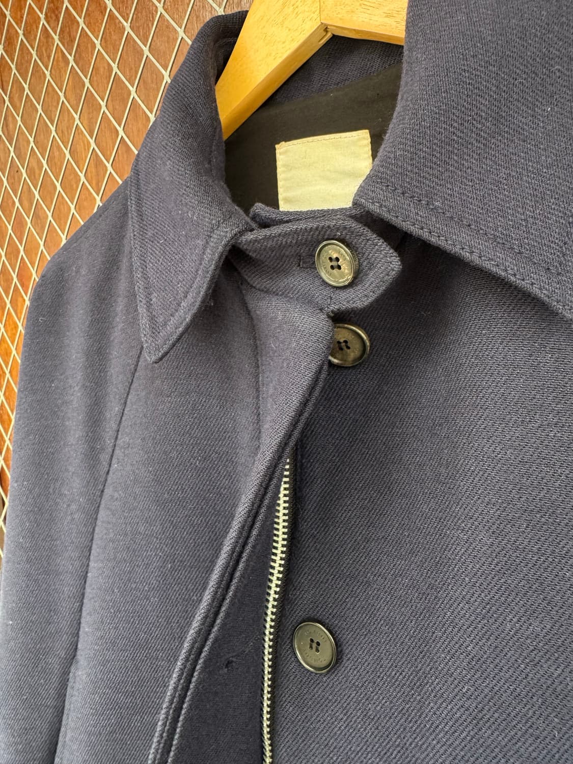 톰보이 네이비 오버핏 절개 패치 울 롱코트 S 상품이미지5