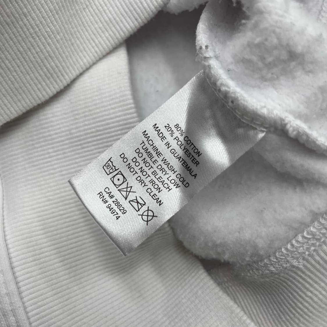 스투시 미니로고 화이트 맨투맨 M 상품이미지7