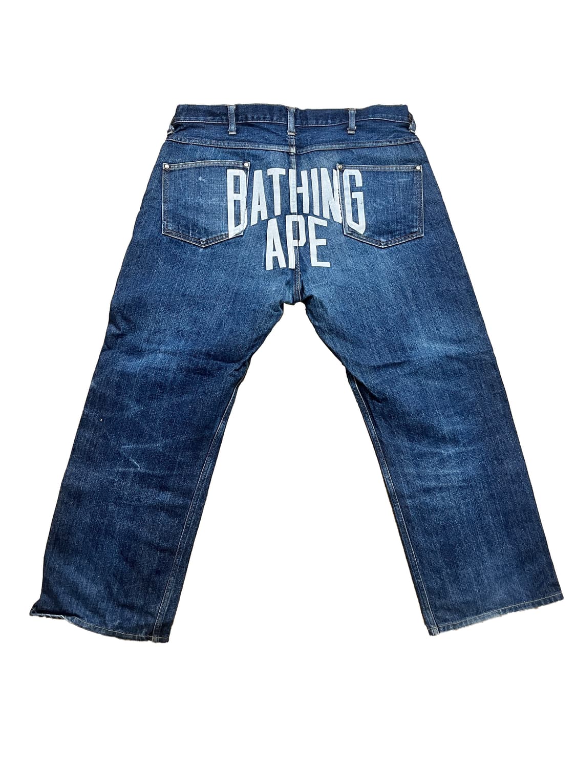 Bape 베이프 00s 백프린팅 데님팬츠 상품이미지1