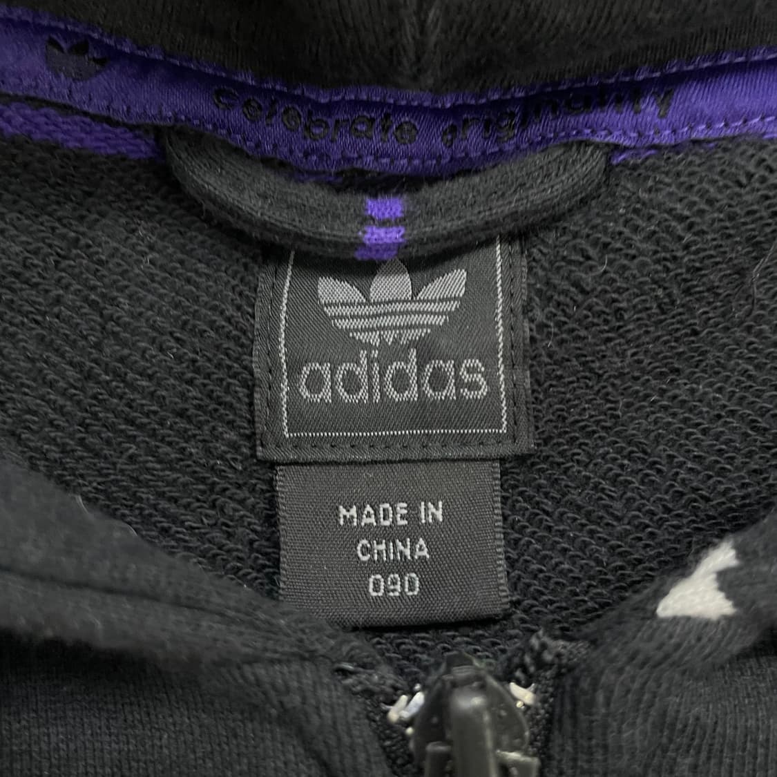 아디다스 트레포일 스트라이프 후드 집업 블랙 상품이미지3