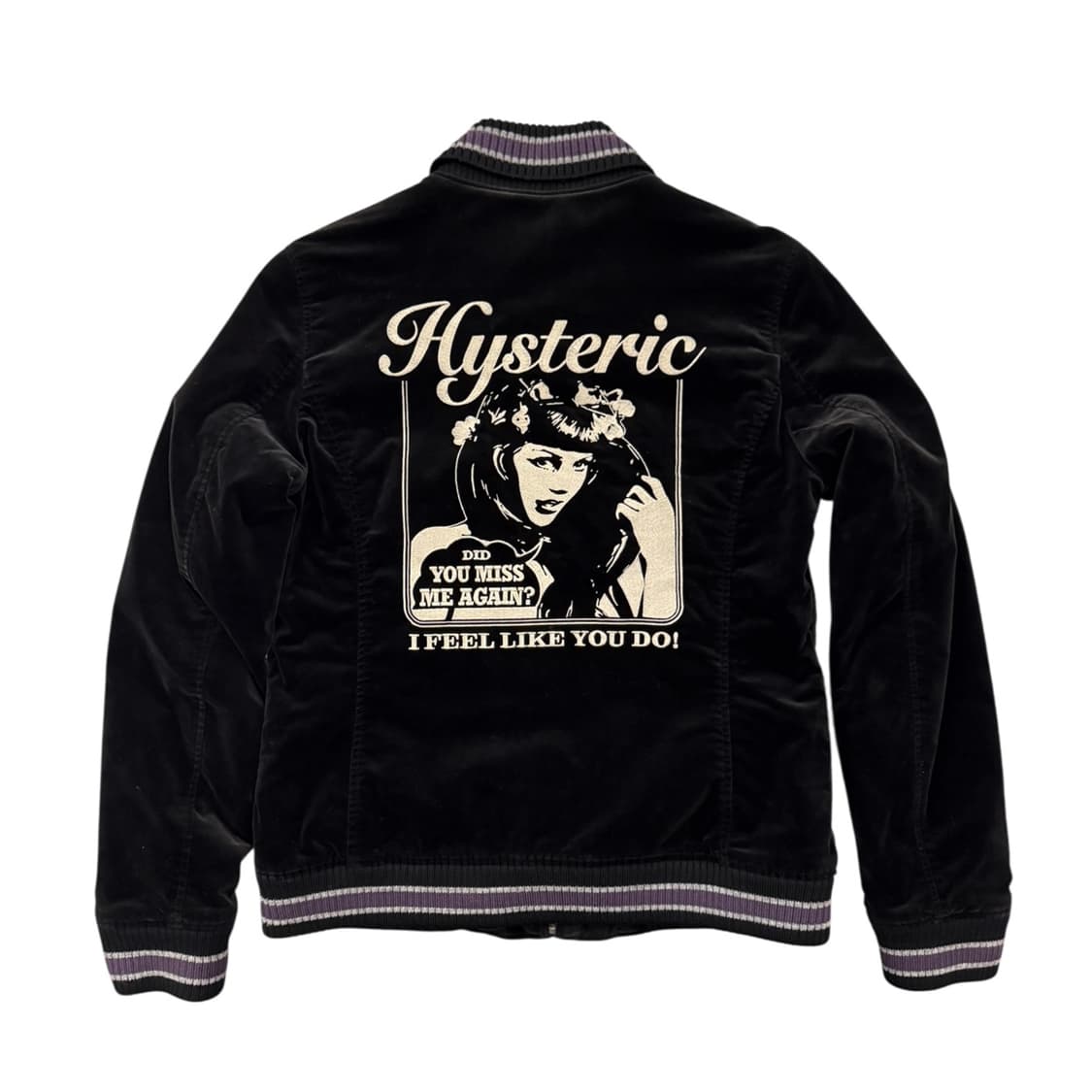히스테릭글래머 벨벳 수베니어 자켓 블랙 상품이미지2