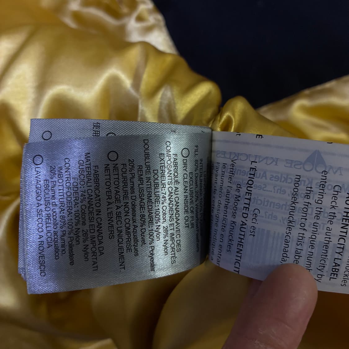 무스너클 금장 패딩 100 상품이미지6