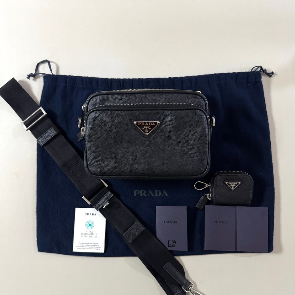 [백화점판/당일출고]프라다 사피아노 가죽 숄더백 / 크로스백 상품이미지4