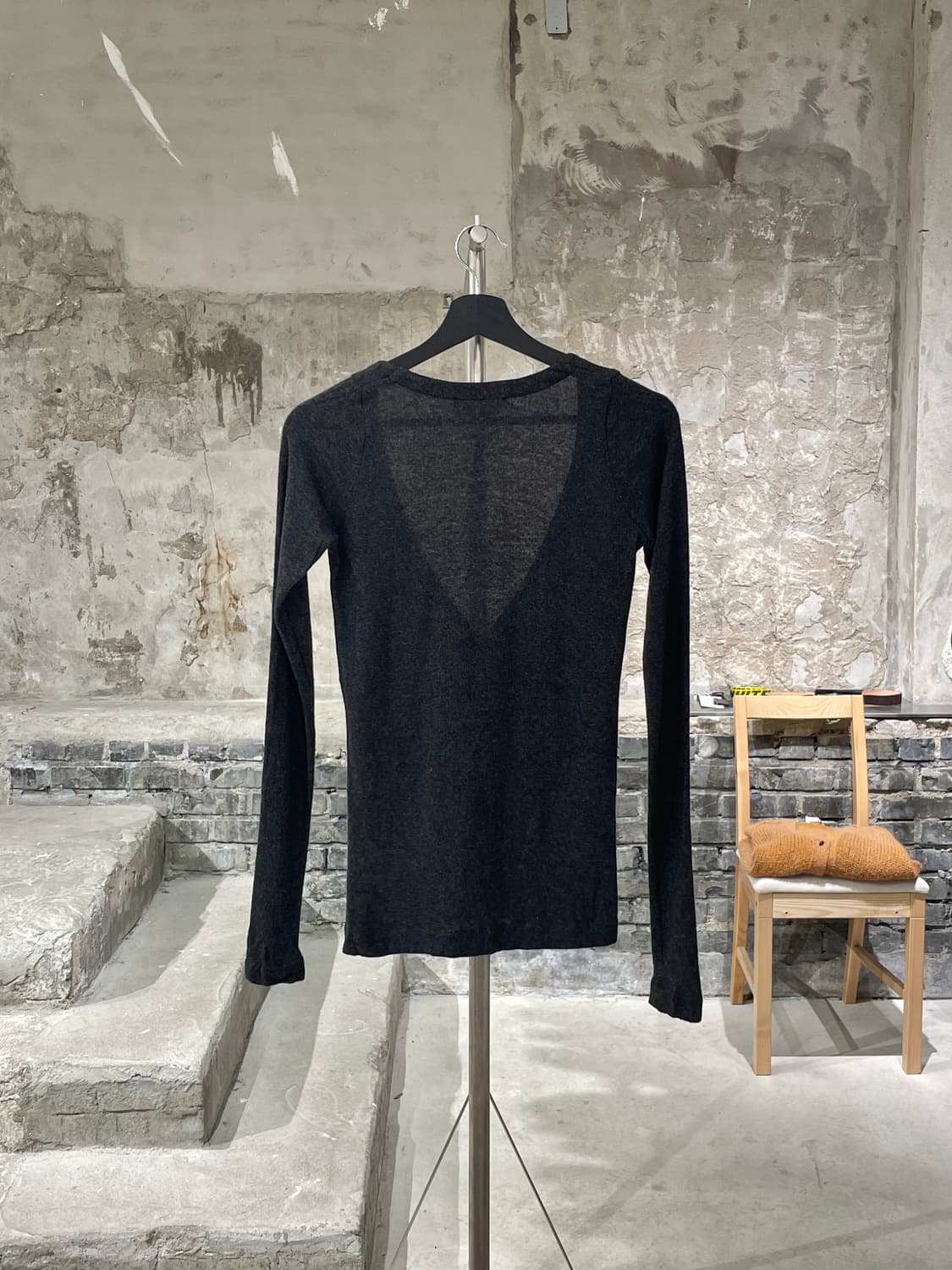 이자벨 마랑 에뚜왈 차콜 슬림 니트 가디건 상품이미지6