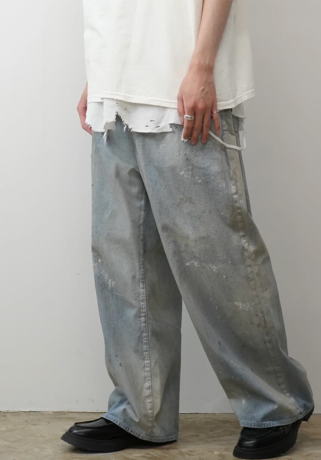 (3) 안셀름 에이징 와이드 데님팬츠 상품이미지2
