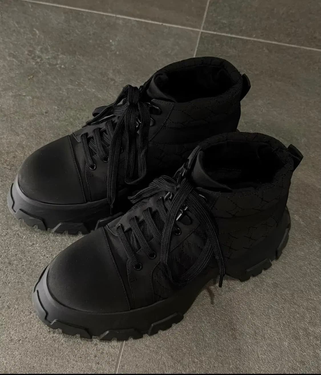 찰스앤키스 부츠 워커 통굽 키높이 빅사이즈 퀼팅 상품이미지2