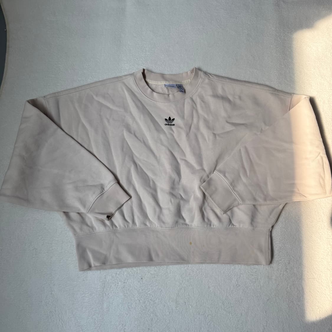 S 아디다스 여성 크롭 기모 맨투맨0310T 상품이미지1