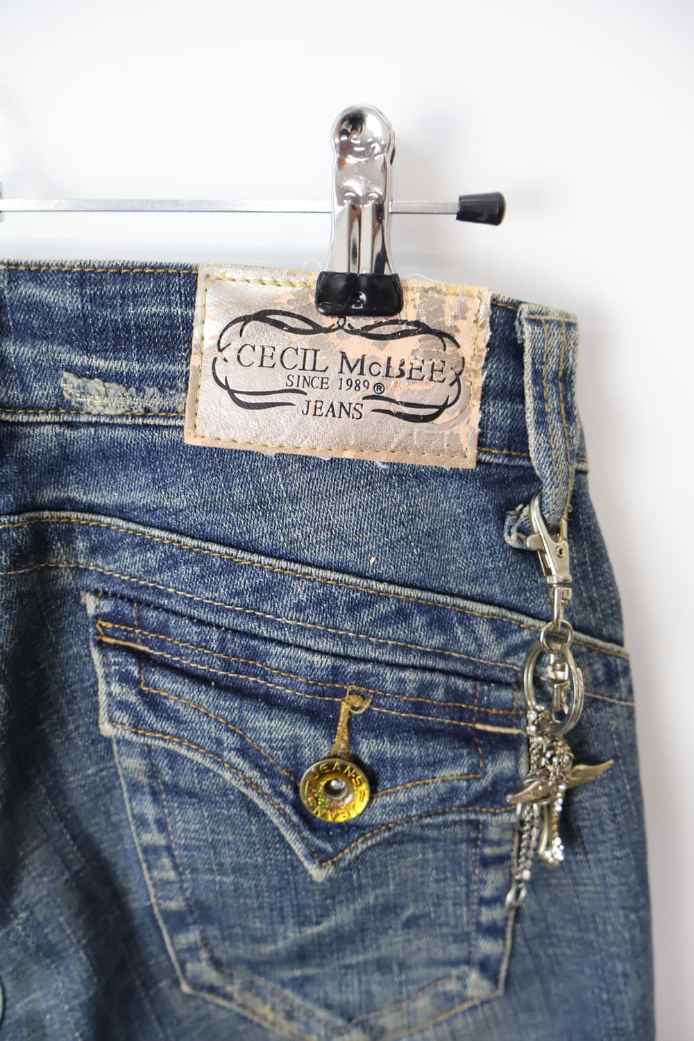 Cecil Mcbee Y2k Gyaru Denim Capri Pants 상품이미지8