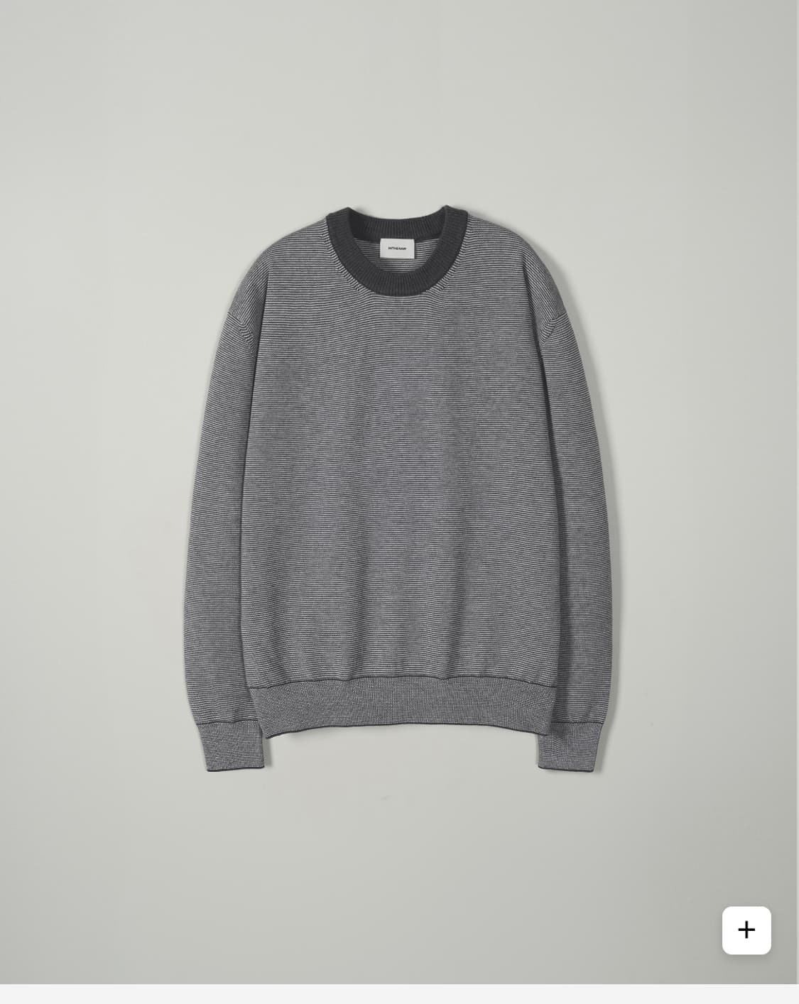 (2) 인더로우  울코튼 스트라이프 니트  그레이 상품이미지3