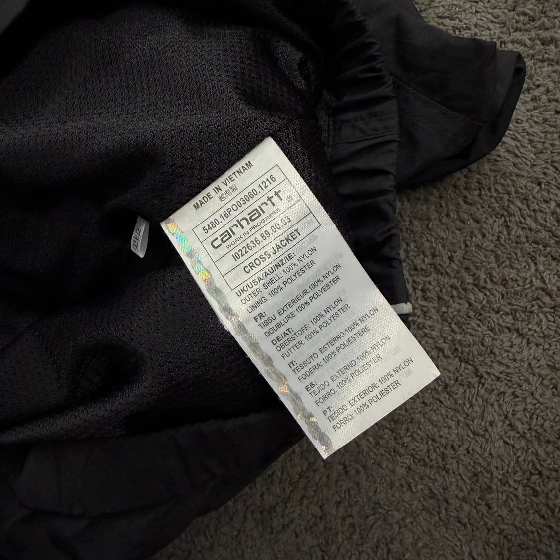 [ 정품/M ] 칼하트 크로스 바람막이 자켓 상품이미지6