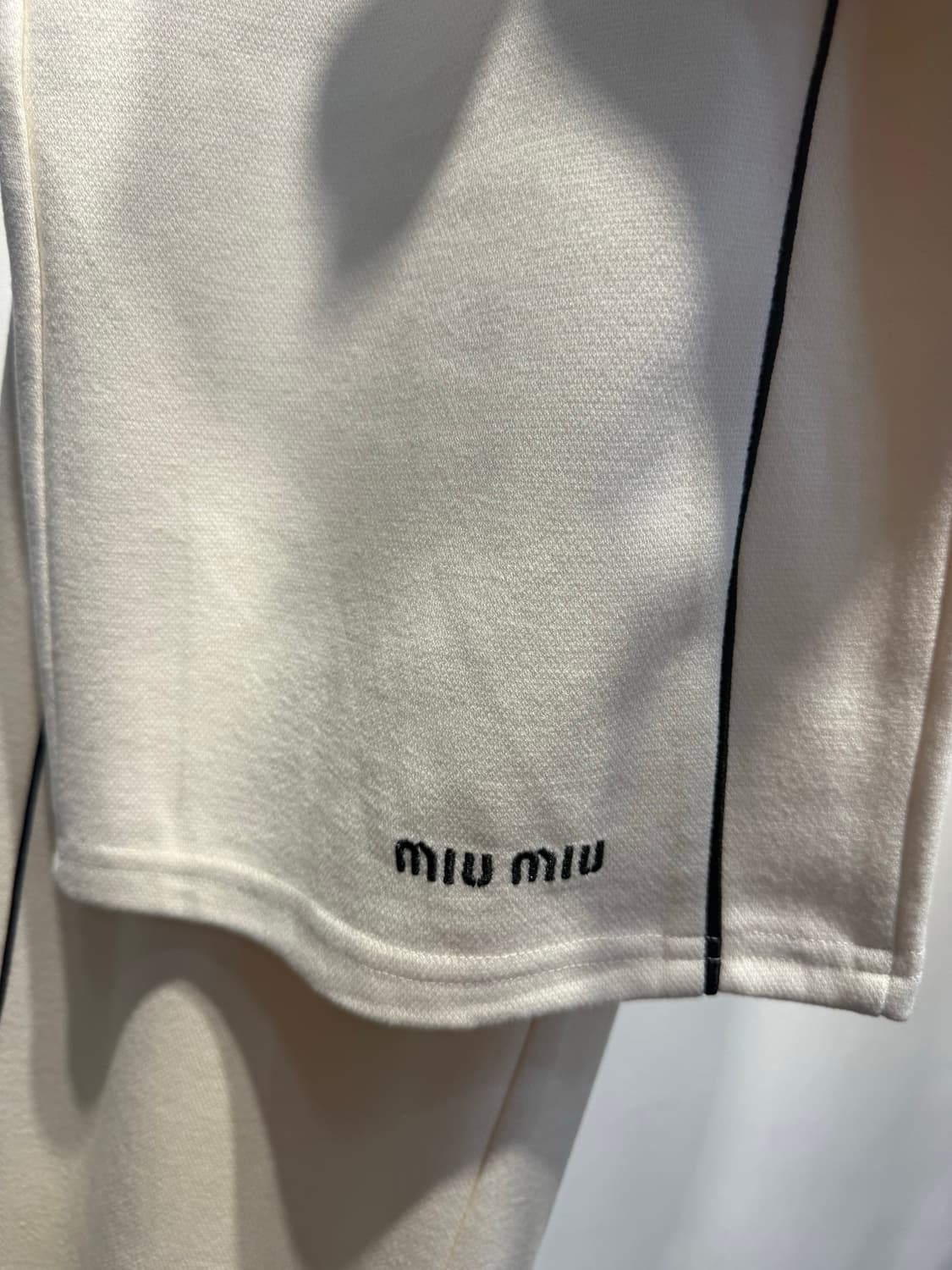 화이트 트랙 면 팬츠55~66반 상품이미지4