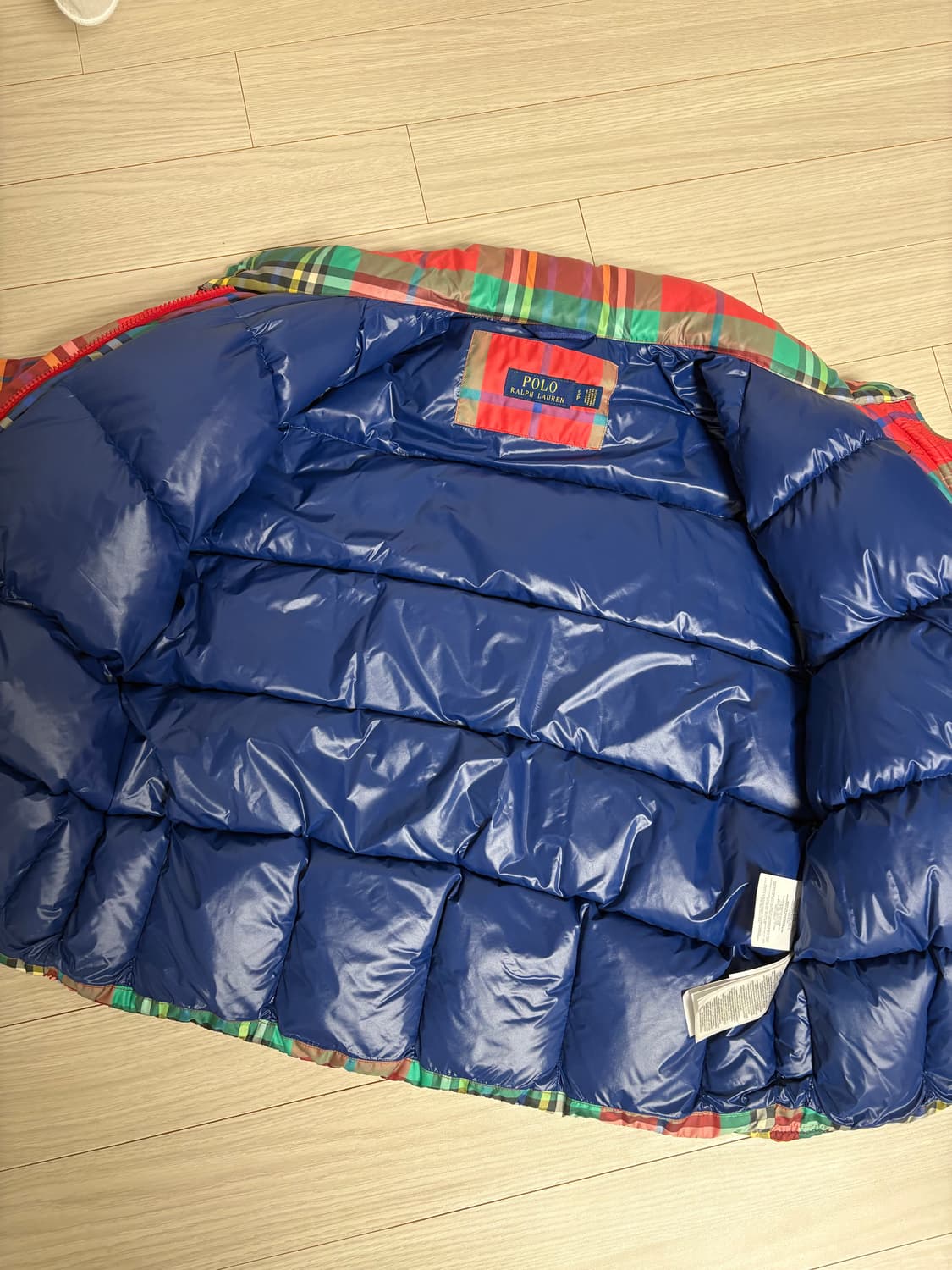 폴로 체크 패딩 상품이미지5