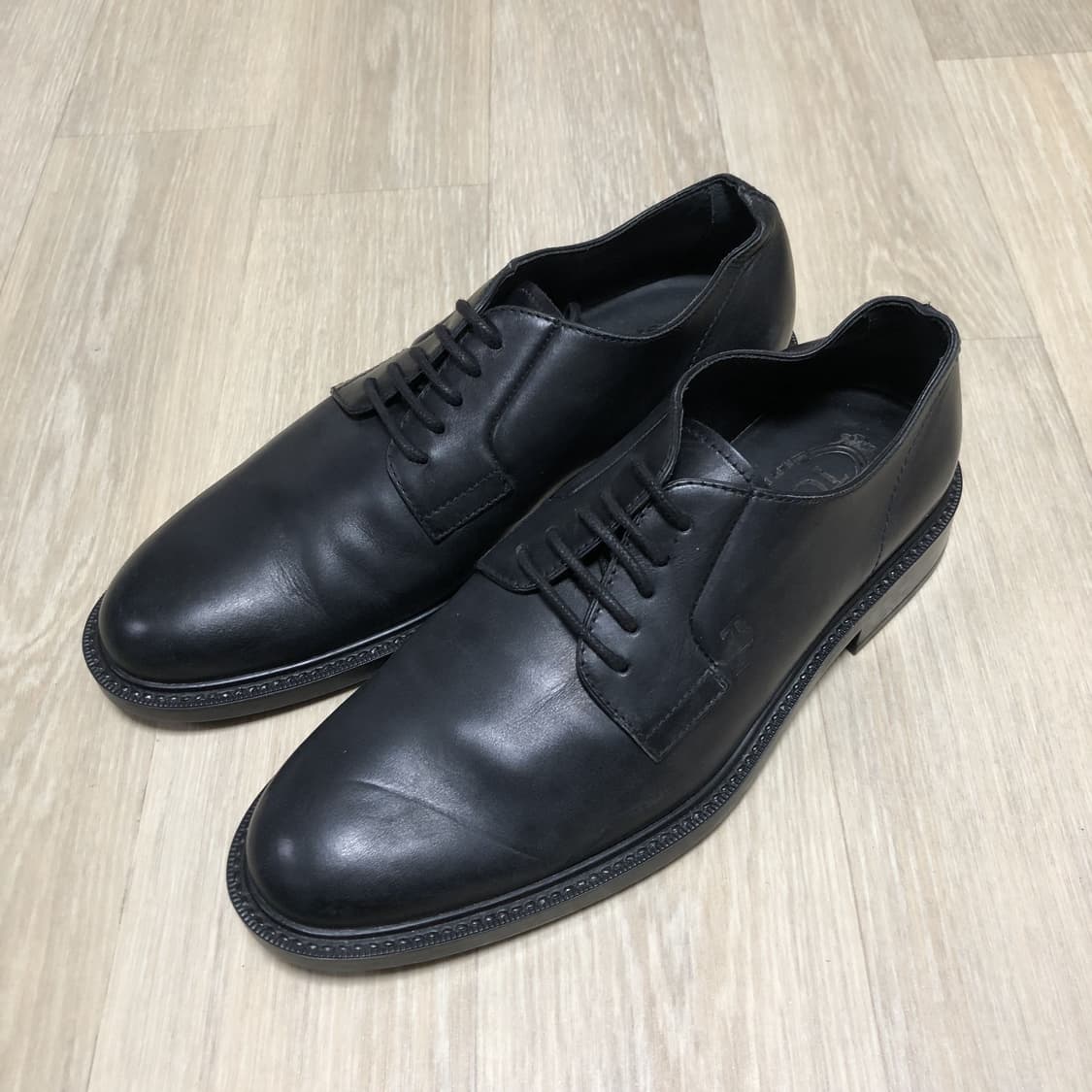 (240-245) 토즈 TODS 소가죽 5홀 더비 슈즈 구두 블랙 상품이미지10