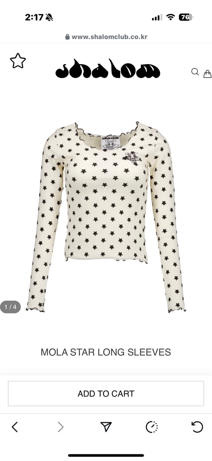 샬롬클럽 MOLA STAR LONG SLEEVES  상품이미지1