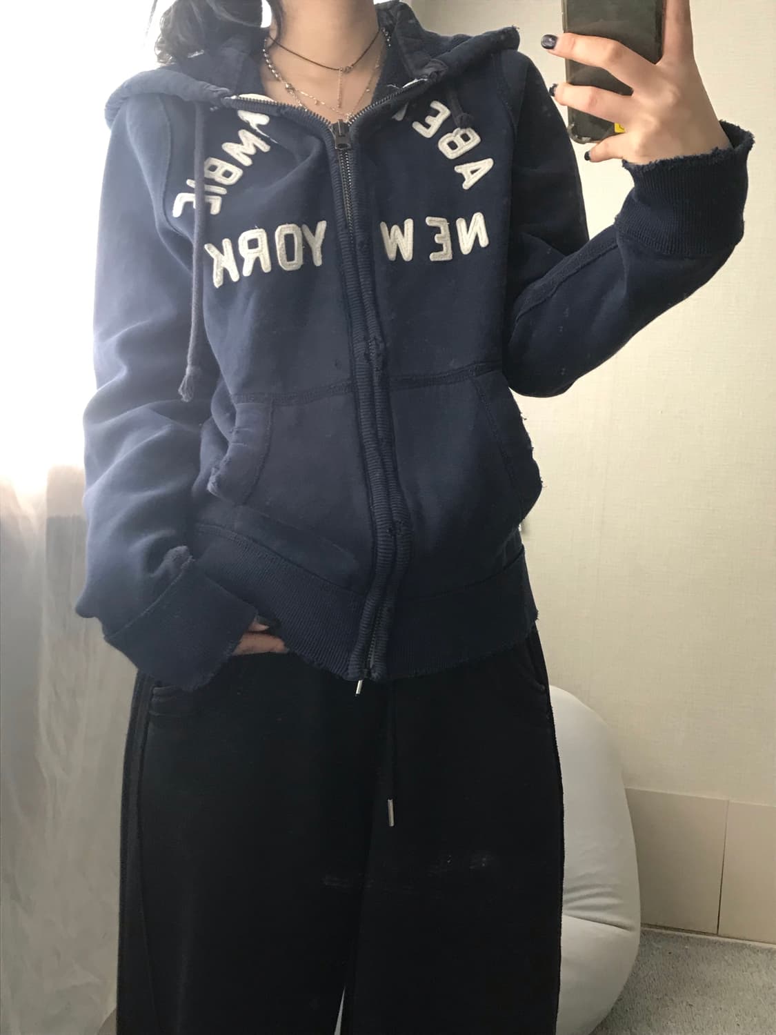 아베크롬비 네이비 후드집업 상품이미지1