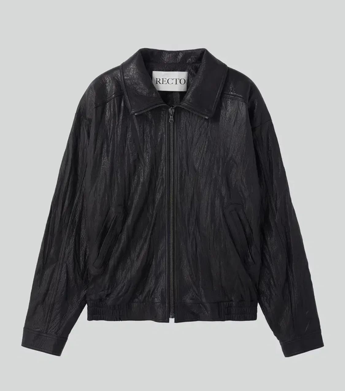 M 렉토 하이넥 크링클 레더 자켓 상품이미지1