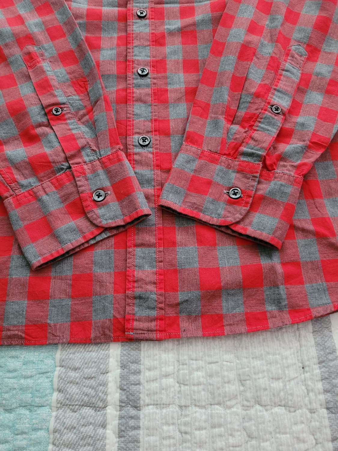 제이크루 J crew. 레드블록 체크셔츠. XL 105사이즈 상품이미지7