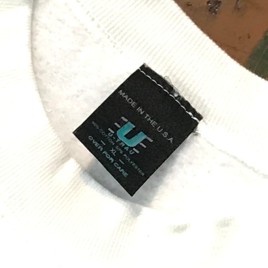 USA VTG 미국 빈티지 국기 프린팅 유니버셜 화이트 기모 맨투맨 상품이미지5