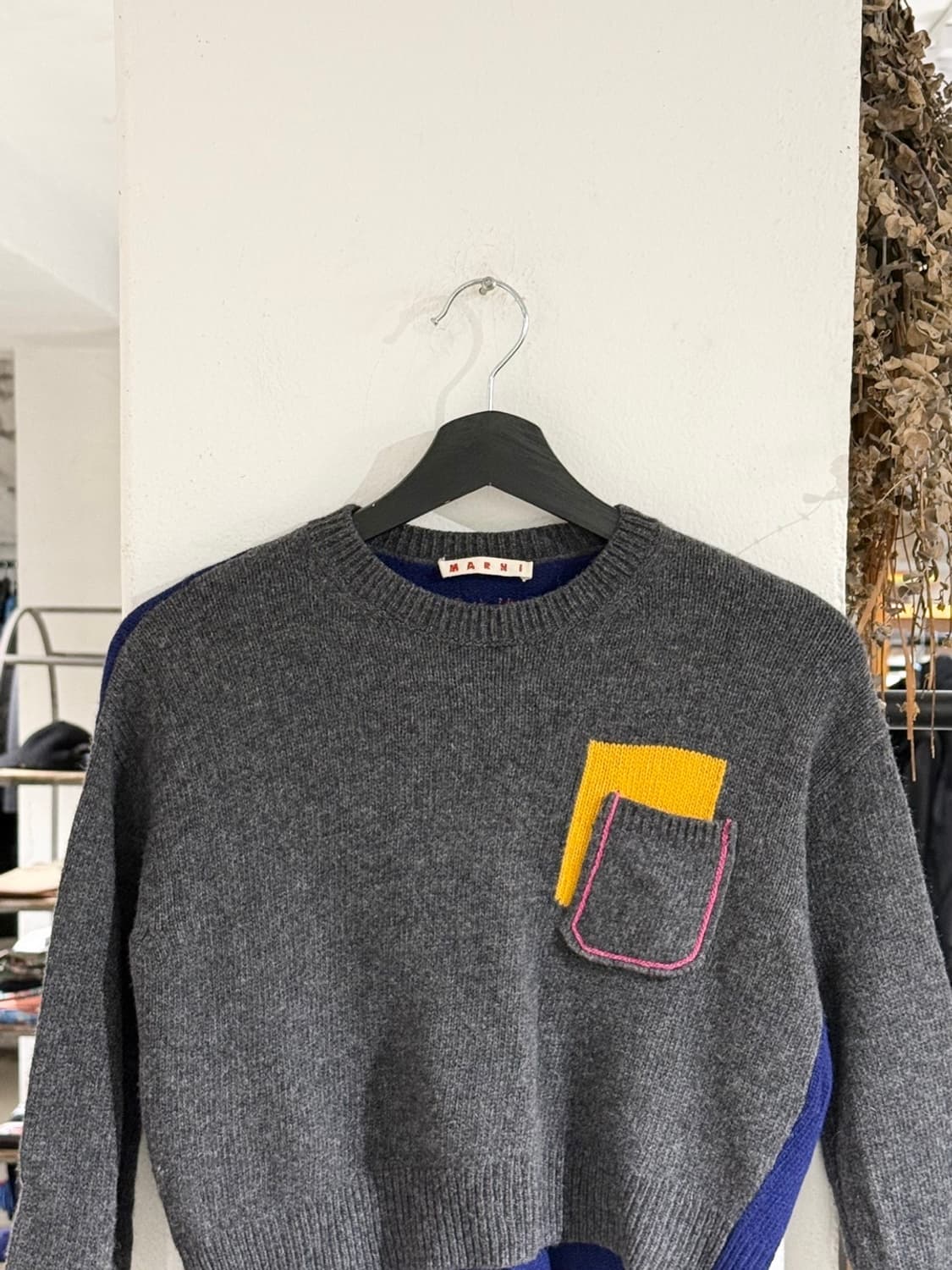 마르니 키즈 그레이 블루 니트 스웨터  상품이미지4