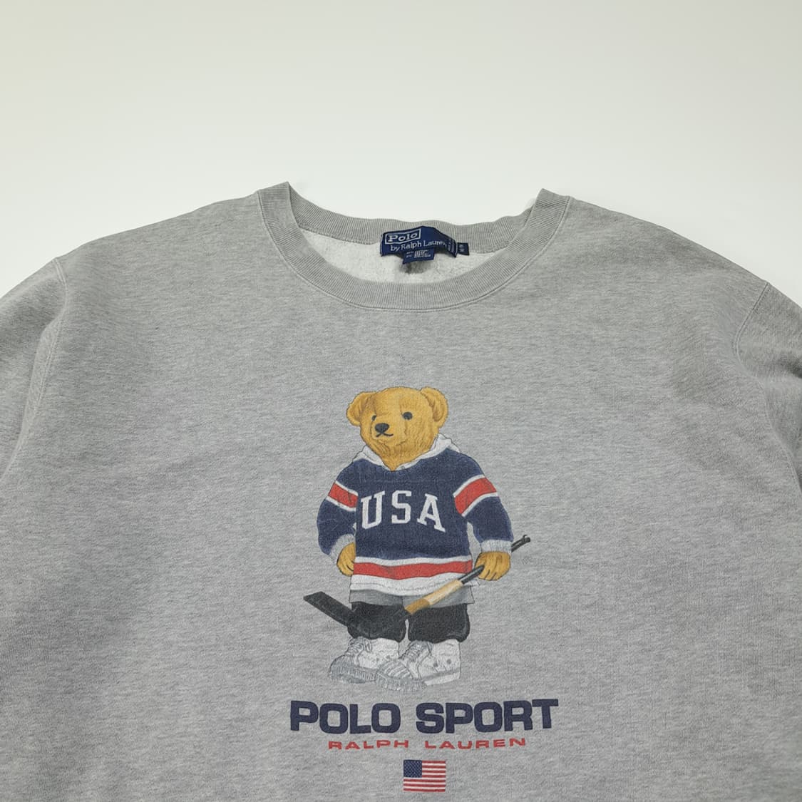 CL536 M 폴로 90s 캐나다판 하키베어 그레이 맨투맨 상품이미지2