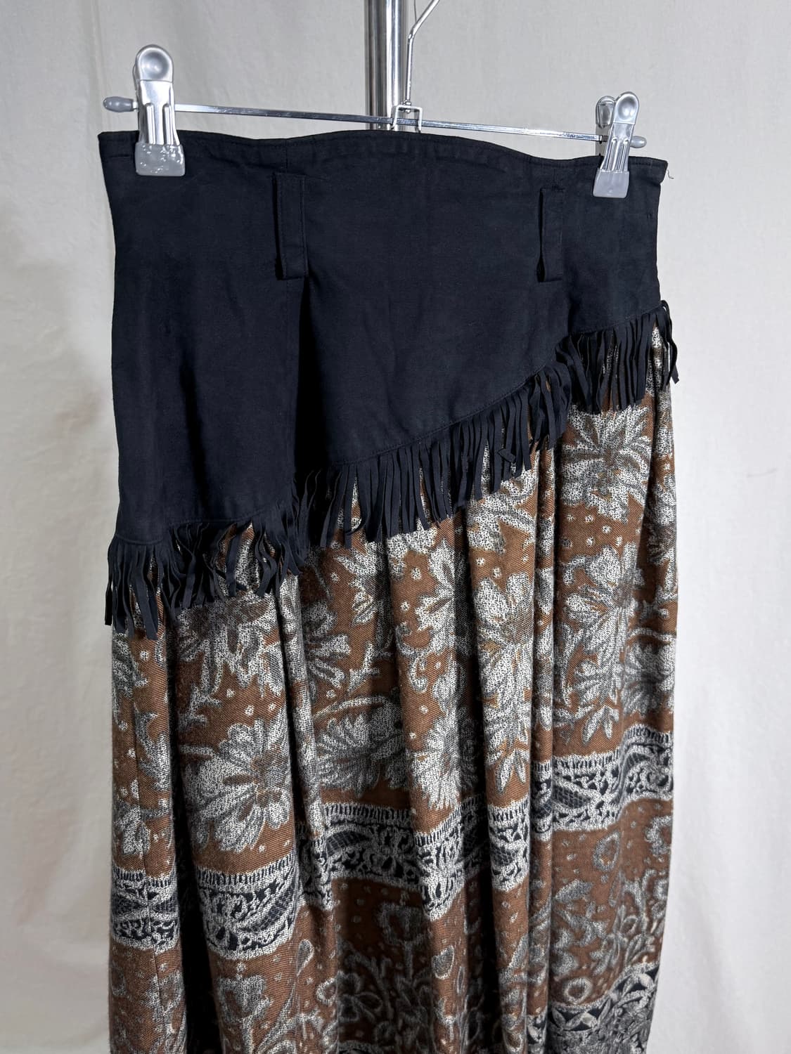 Lanerossi 웨스턴 무드 플라워 울 스커트 상품이미지4