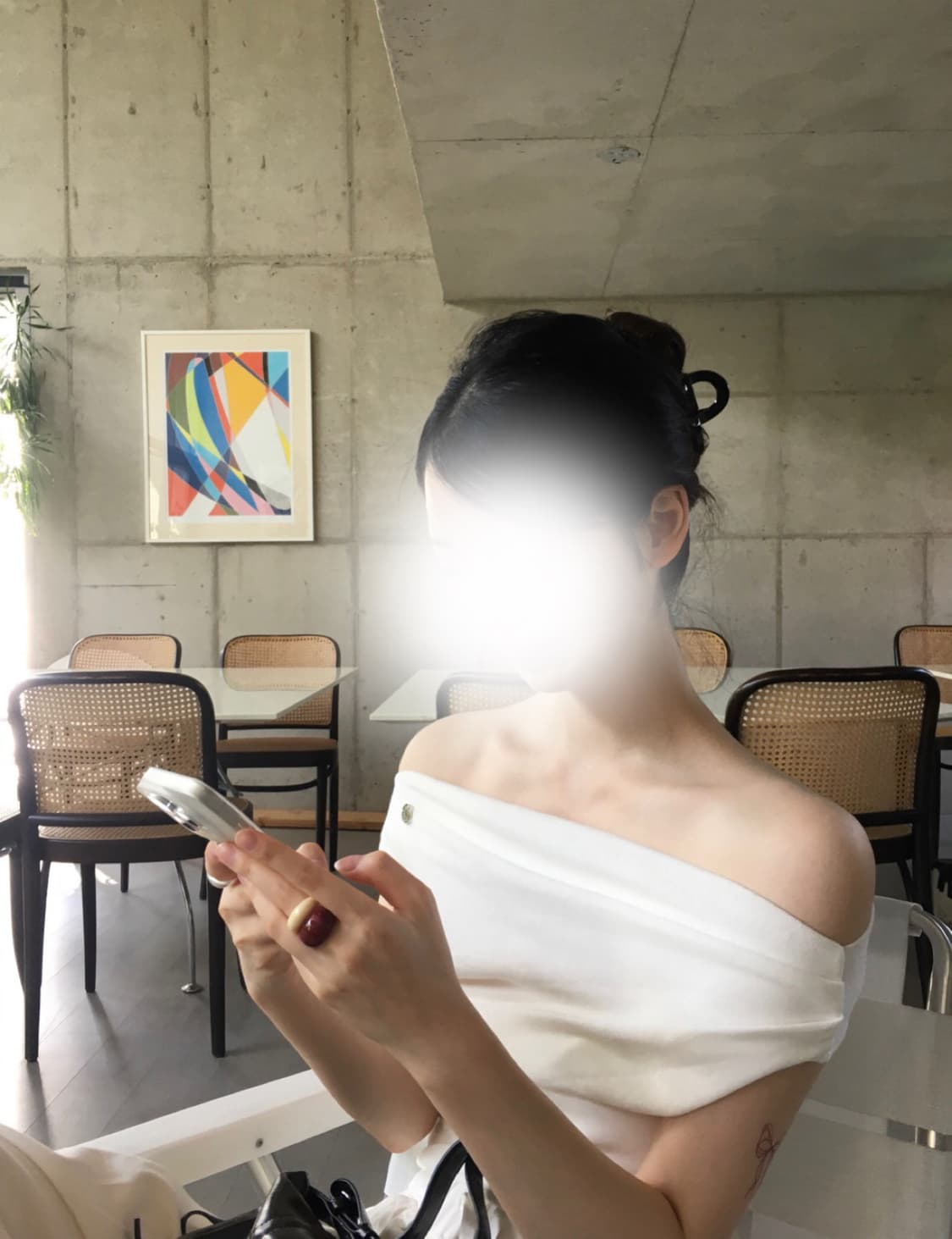 로제프란츠 오프숄더 탑 화이트 상품이미지2