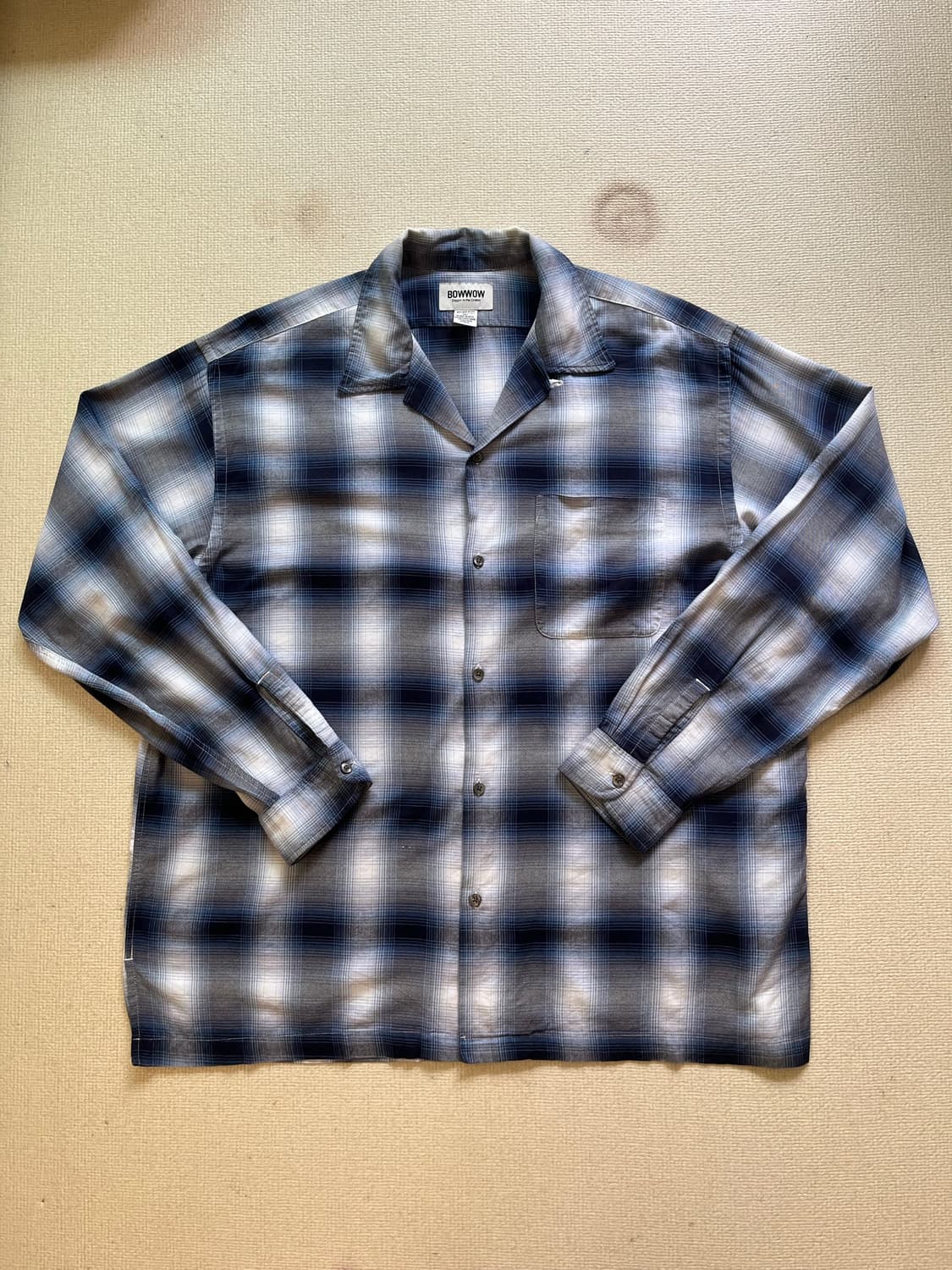 BOWWOW COTTON RAYON BLUE PLAIDS SHIRTS 상품이미지2