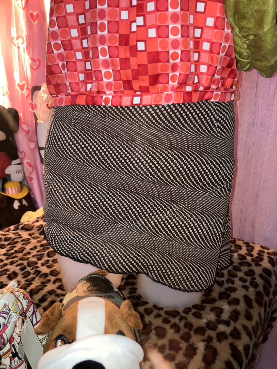 jpn 초코 도트 미니 스커트 상품이미지1