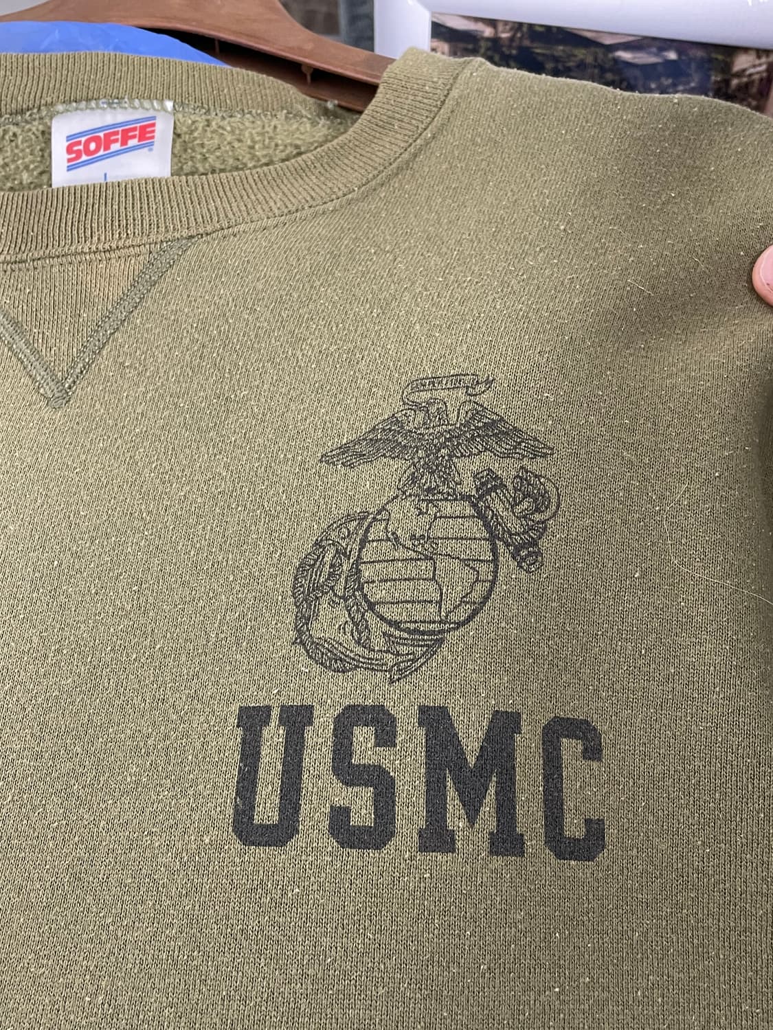 (SOFFE USMC) 소피 미해병대 맨투맨 올리브 상품이미지5