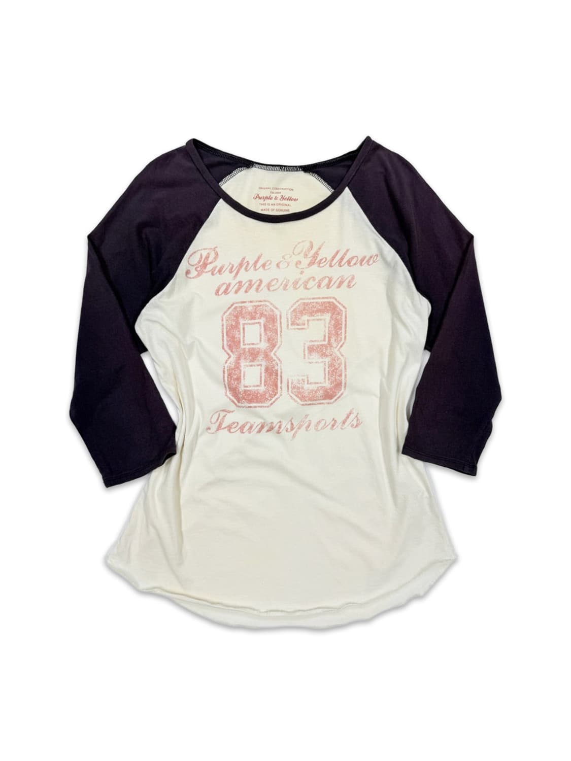  빈티지 보라 나그랑 프린팅 7부 긴팔티 상품이미지1