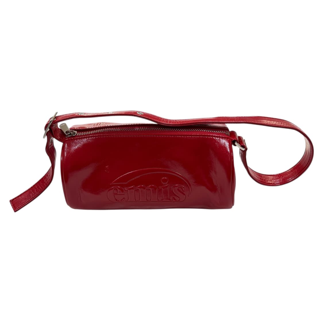 EMIS 이미스 엠보스드 배럴백 가방 레드 상품이미지2