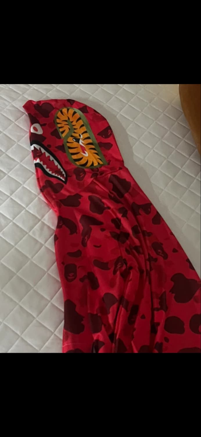 베이프 샤크 카모 후드집업 L사이즈 상품이미지2