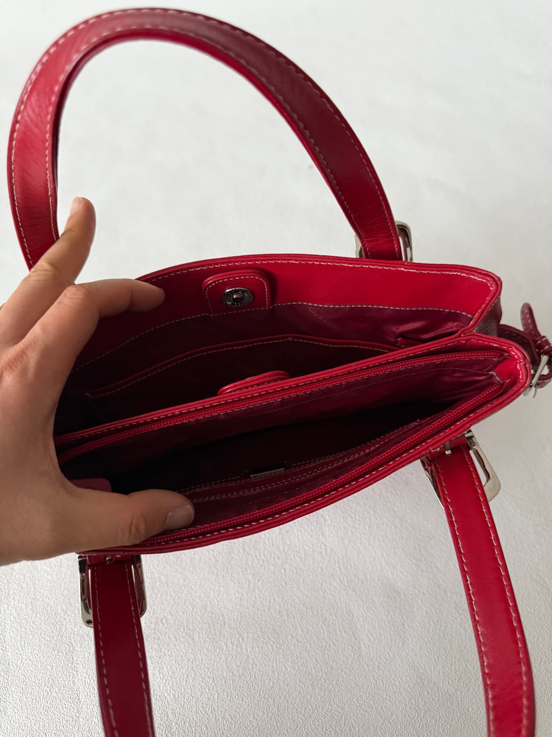 Pre owned 레더 토트 숄더백 상품이미지8