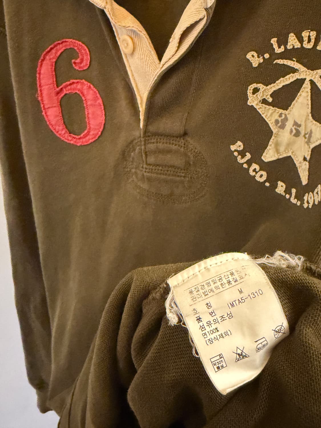 폴로 대장급 빈티지 럭비티 상품이미지5