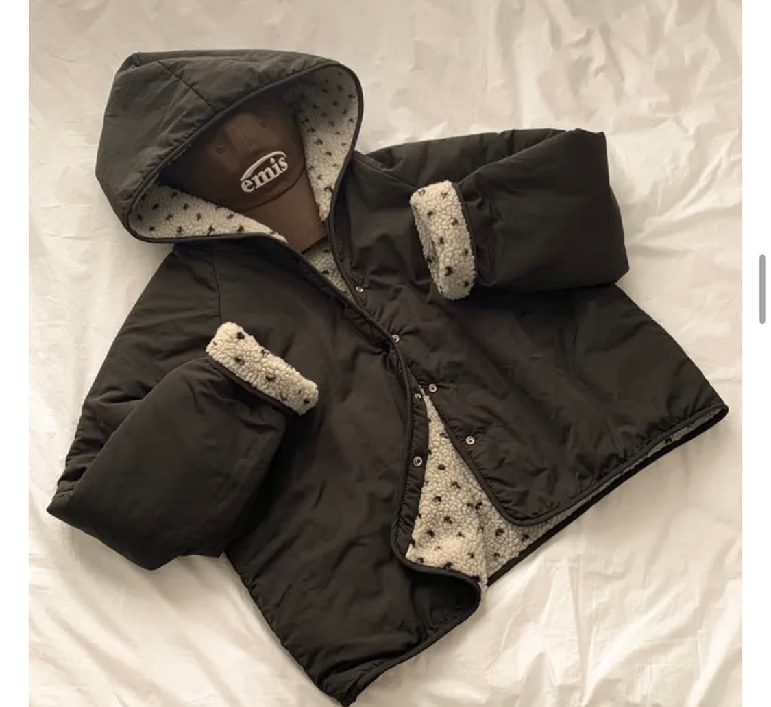 도트 리버시블 패딩 상품이미지3