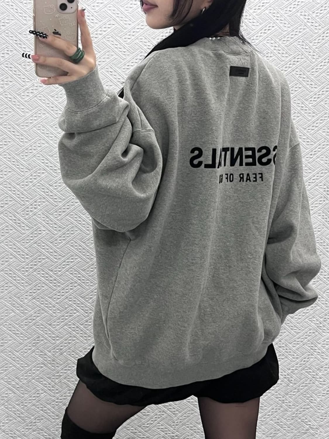 피어오브갓 에센셜 빈티지 모던 캐주얼 백로고 맨투맨 XXL C10547 상품이미지1