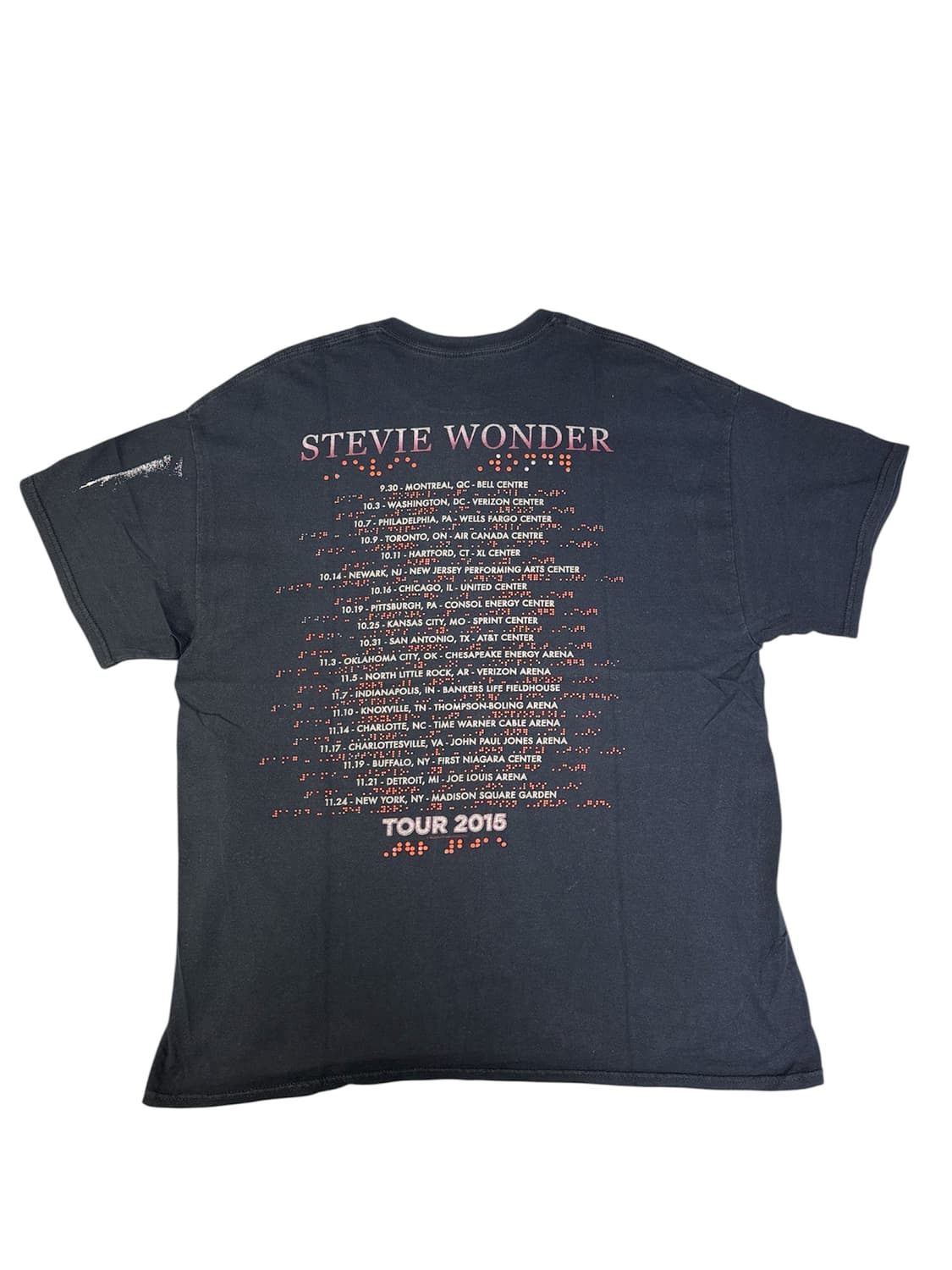 빈티지 스티비원더 STEVIE WONDER 2015투어 티셔츠 XL 상품이미지5