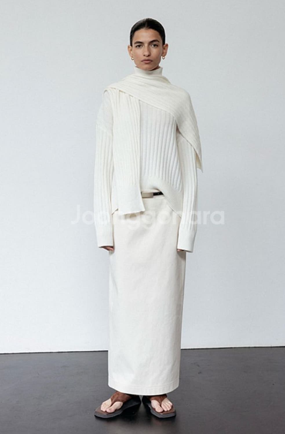 Le17septembre 숄머플러 니트세트 상품이미지1