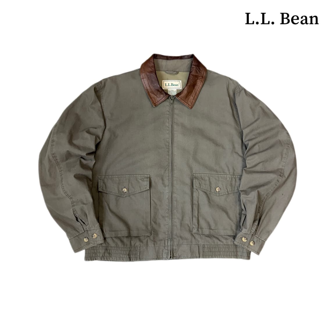 엘엘빈 90s 레더카라 A-2 워크 봄버 자켓 상품이미지1