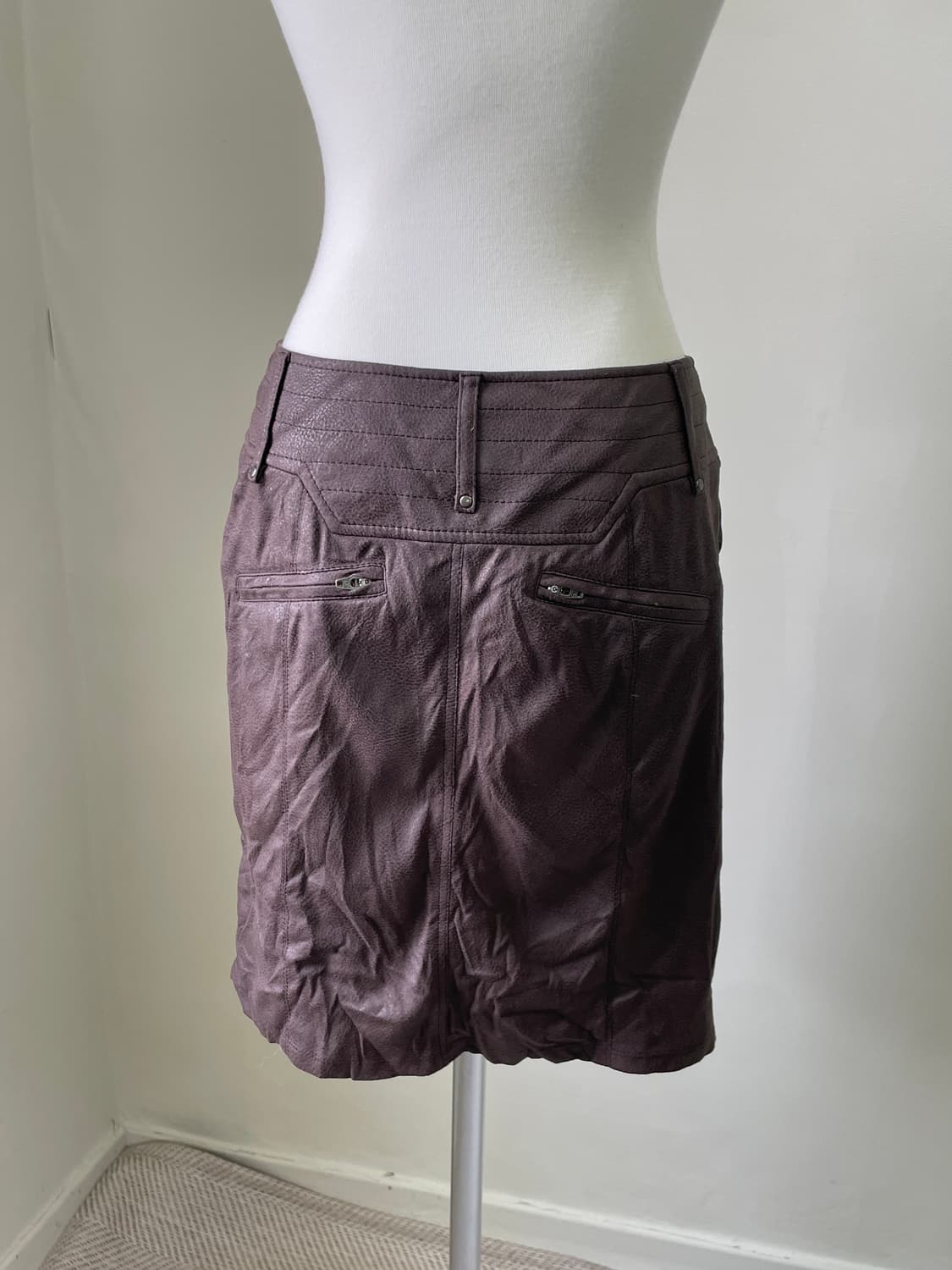 투루사르디 브라운 레더 프릴 스커트  상품이미지3