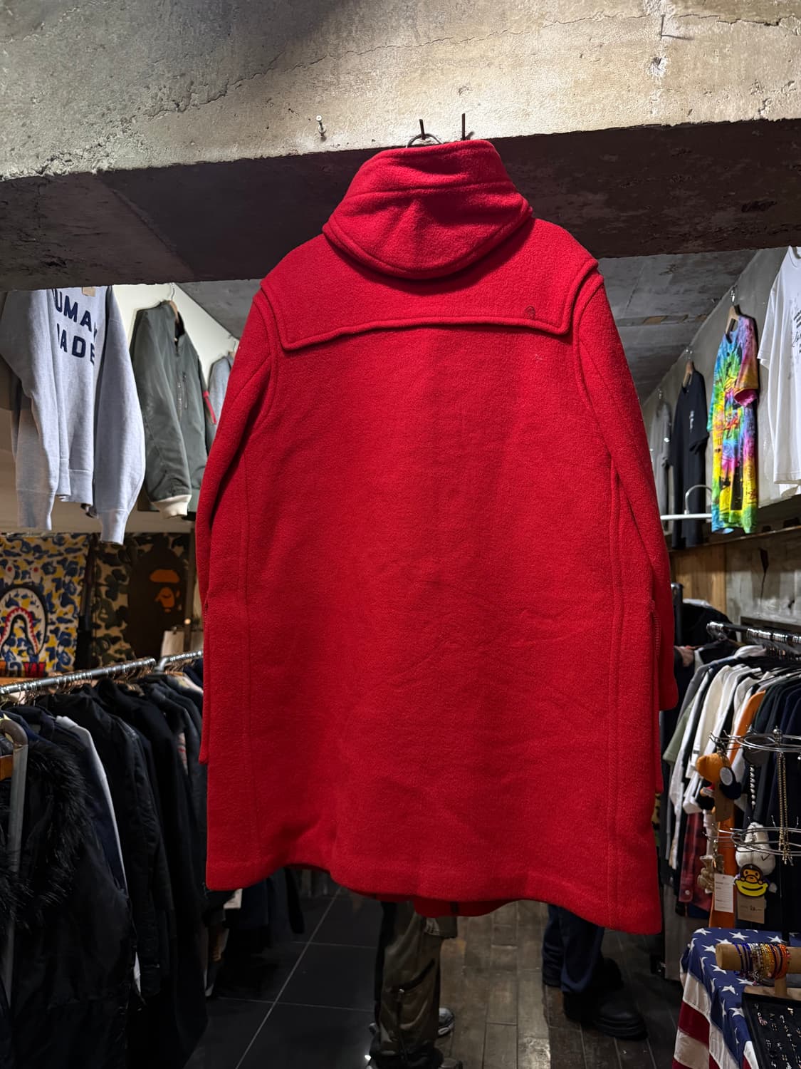 90s burberry 버버리 레드컬러 더플코트 상품이미지2