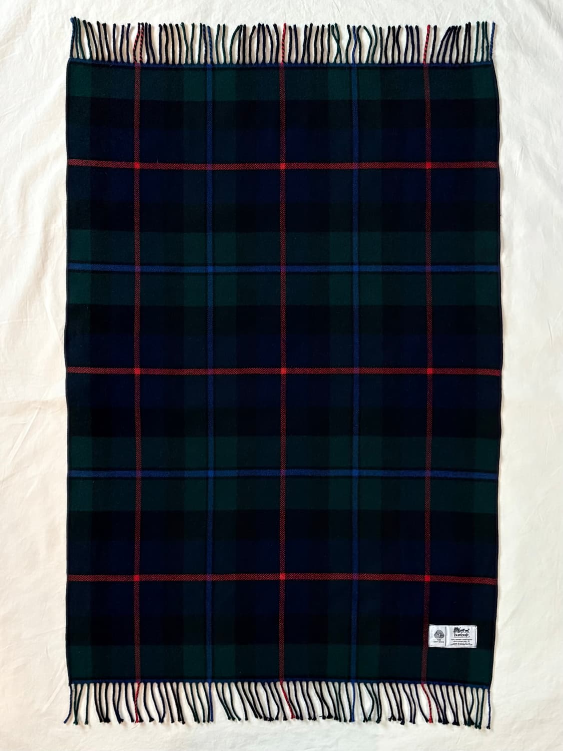 90s 영국 Burkraft 메리노 램스울 타탄체크 머플러 상품이미지5